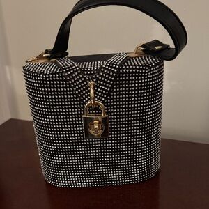 Elegant Black and Silver Studded Women's Bag